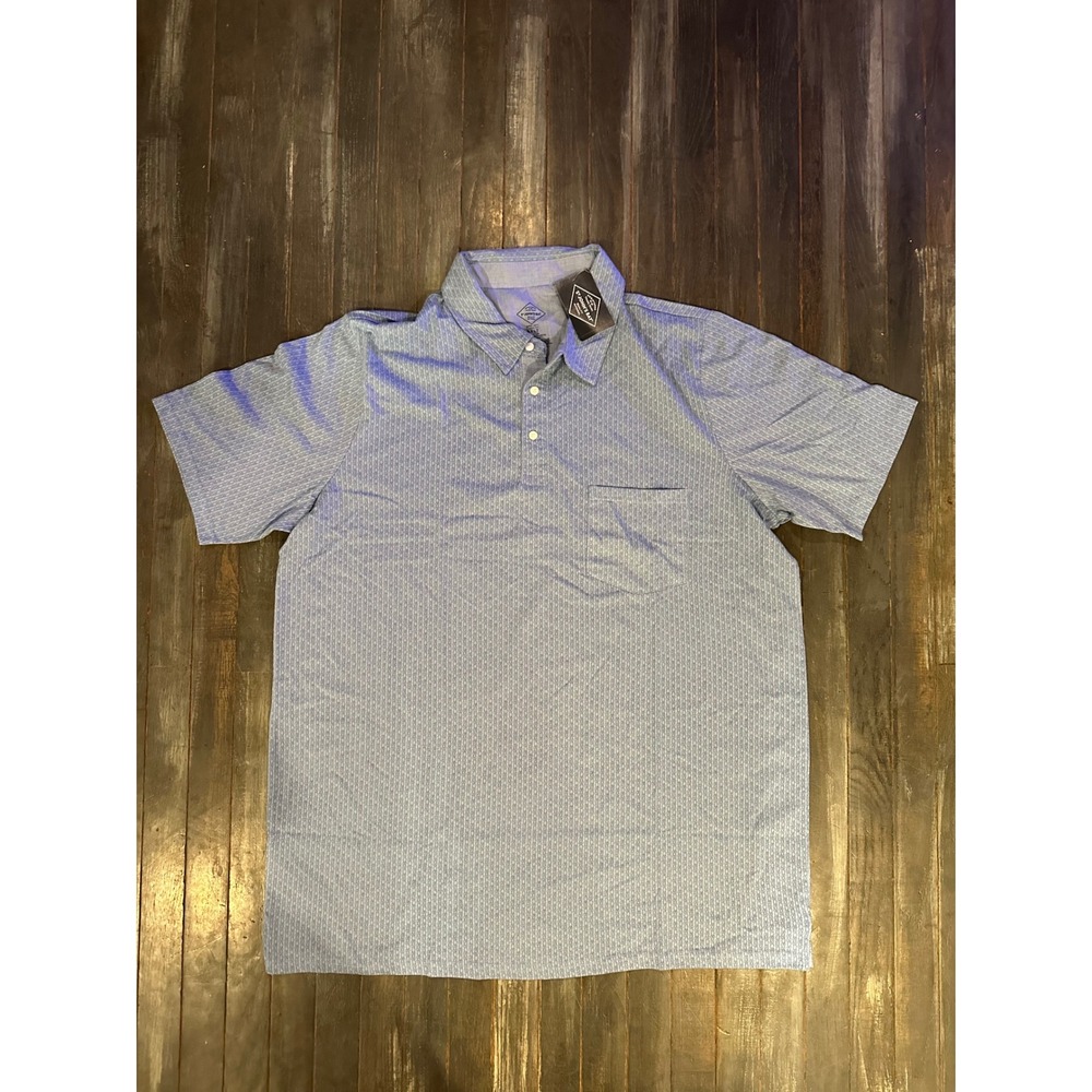 St Johns Bay Mens 2XLT Blue Anchor Rope Quick-Dri Polo Shirt Big & Tall NWT